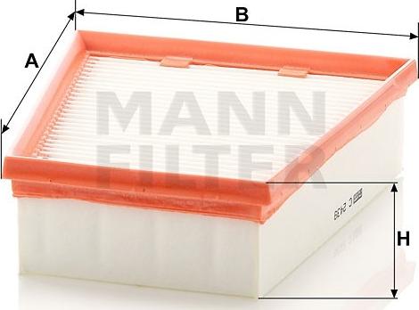 Mann-Filter C 2439/1 - Воздушный фильтр, двигатель autospares.lv