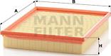 Mann-Filter C 2696 - Воздушный фильтр, двигатель autospares.lv