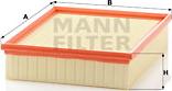 Mann-Filter C 26 168/2 - Воздушный фильтр, двигатель autospares.lv