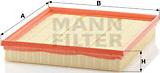 Mann-Filter C 26 110/2 - Воздушный фильтр, двигатель autospares.lv