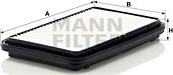 Mann-Filter C 2622 - Воздушный фильтр, двигатель autospares.lv