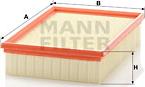Mann-Filter C 28 136/1 - Воздушный фильтр, двигатель autospares.lv