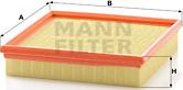 Mann-Filter C 2290 - Воздушный фильтр, двигатель autospares.lv