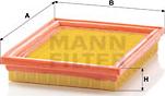 Mann-Filter C 2237 - Воздушный фильтр, двигатель autospares.lv