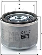 Mann-Filter C 77/7 - Воздушный фильтр, двигатель autospares.lv