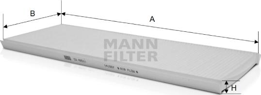 Mann-Filter CU 4251/1 - Фильтр воздуха в салоне autospares.lv