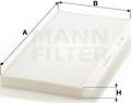 Mann-Filter CU 5366 - Фильтр воздуха в салоне autospares.lv