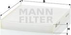 Mann-Filter CU 19 001 - Фильтр воздуха в салоне autospares.lv