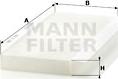 Mann-Filter CU 3554 - Фильтр воздуха в салоне autospares.lv