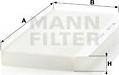 Mann-Filter CU 3567 - Фильтр воздуха в салоне autospares.lv