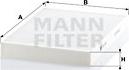 Mann-Filter CU 3037 - Фильтр воздуха в салоне autospares.lv