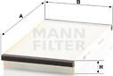 Mann-Filter CU 3020 - Фильтр воздуха в салоне autospares.lv