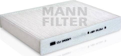 Mann-Filter CU 2433/1 - Фильтр воздуха в салоне autospares.lv