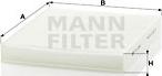 Mann-Filter CU 2545 - Фильтр воздуха в салоне autospares.lv