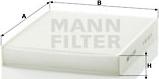 Mann-Filter CU 2559 - Фильтр воздуха в салоне autospares.lv