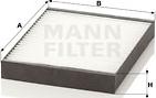 Mann-Filter CU 2513 - Фильтр воздуха в салоне autospares.lv