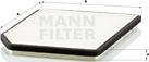 Mann-Filter CU 2525 - Фильтр воздуха в салоне autospares.lv