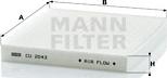 Mann-Filter CU 2043 - Фильтр воздуха в салоне autospares.lv