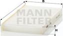 Mann-Filter CU 21 005-2 - Фильтр воздуха в салоне autospares.lv