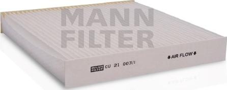 Mann-Filter CU 21 003/1 - Фильтр воздуха в салоне autospares.lv