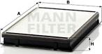 Mann-Filter CU 2861 - Фильтр воздуха в салоне autospares.lv