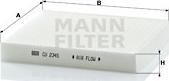 Mann-Filter CU 2345 - Фильтр воздуха в салоне autospares.lv