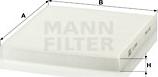 Mann-Filter CU 23 009 - Фильтр воздуха в салоне autospares.lv
