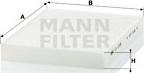 Mann-Filter CU 2335 - Фильтр воздуха в салоне autospares.lv