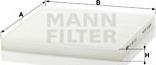 Mann-Filter CU 22 010 - Фильтр воздуха в салоне autospares.lv