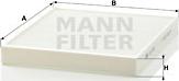 Mann-Filter CU 2757 - Фильтр воздуха в салоне autospares.lv