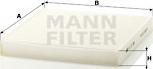 Mann-Filter CU 27 008 - Фильтр воздуха в салоне autospares.lv