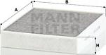 Mann-Filter CUK 25 001 - Фильтр воздуха в салоне autospares.lv