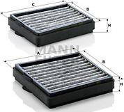 Mann-Filter CUK 20 000-2 - Фильтр воздуха в салоне autospares.lv