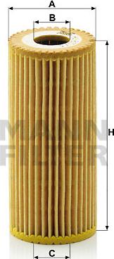 Mann-Filter HU 615/3 x - Масляный фильтр autospares.lv