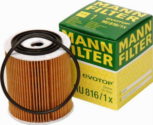 Mann-Filter HU 816/1 x - Масляный фильтр autospares.lv
