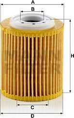 Mann-Filter HU 7032 z - Масляный фильтр autospares.lv