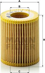 Mann-Filter HU 711/4 x - Масляный фильтр autospares.lv