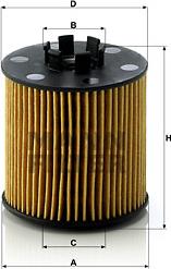 Mann-Filter HU 712/6 x - Масляный фильтр autospares.lv