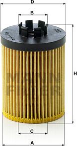 Mann-Filter HU 712/8 x - Масляный фильтр autospares.lv