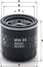 Mann-Filter MW 65 - Масляный фильтр autospares.lv