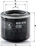 Mann-Filter MW 810 - Масляный фильтр autospares.lv