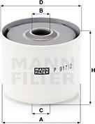 Mann-Filter P 917/2 x - Топливный фильтр autospares.lv