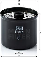 Mann-Filter P 917 x - Топливный фильтр autospares.lv