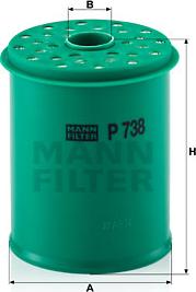 Mann-Filter P 738 x - Топливный фильтр autospares.lv