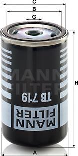 Mann-Filter TB 719 - Патрон осушителя воздуха, пневматическая система autospares.lv