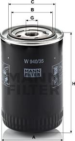 Mann-Filter W 940/35 - Масляный фильтр autospares.lv