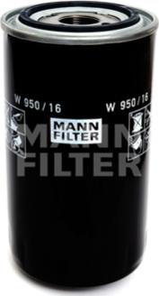 Mann-Filter W 950/16 - Масляный фильтр autospares.lv