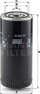 Mann-Filter W 962/50 - Масляный фильтр autospares.lv