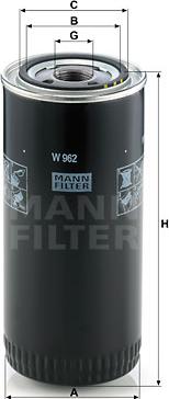 Mann-Filter W 962 - Масляный фильтр autospares.lv