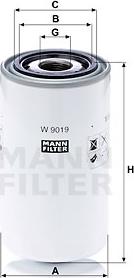 Mann-Filter W 9019 - Масляный фильтр autospares.lv